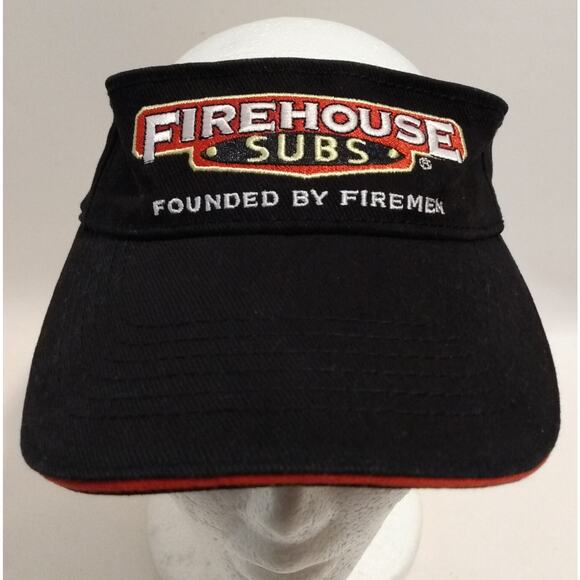 Firehouse Subs Uniform Hat Cap Lot Of 2 Strapback Work Sun Visor Black Fireman - Picture 11 of 16